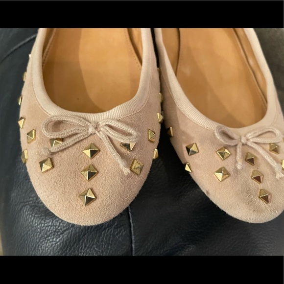 J Crew studded ballet flats tan suede size 8 - Picture 7 of 10
